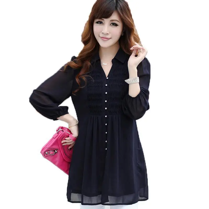 Женская длинная рубашка Повседневная свободная большого размера 6XL на весну и