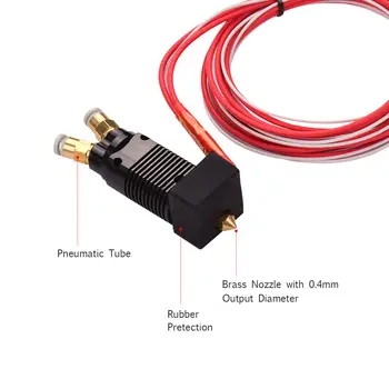 

High Quality Stainless Steel 2 In 1 Metal Extruder Kit 0.4mm Nozzle For 3D Printer Ender-3 CR10 W0E9