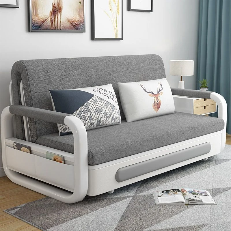 Nordic Simple Retractable Dualuse Storage Sofa Bed Can Be Folded And Washed Tiny Apartment Room