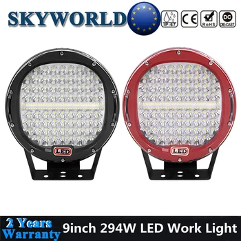 

SKYWORLD 2pcs 9inch Round LED Light Bar/Work Light Offroad 294W Driving Fog Lights For Jeep Car Truck SUV ATV Boat 4x4WD 12V 24V