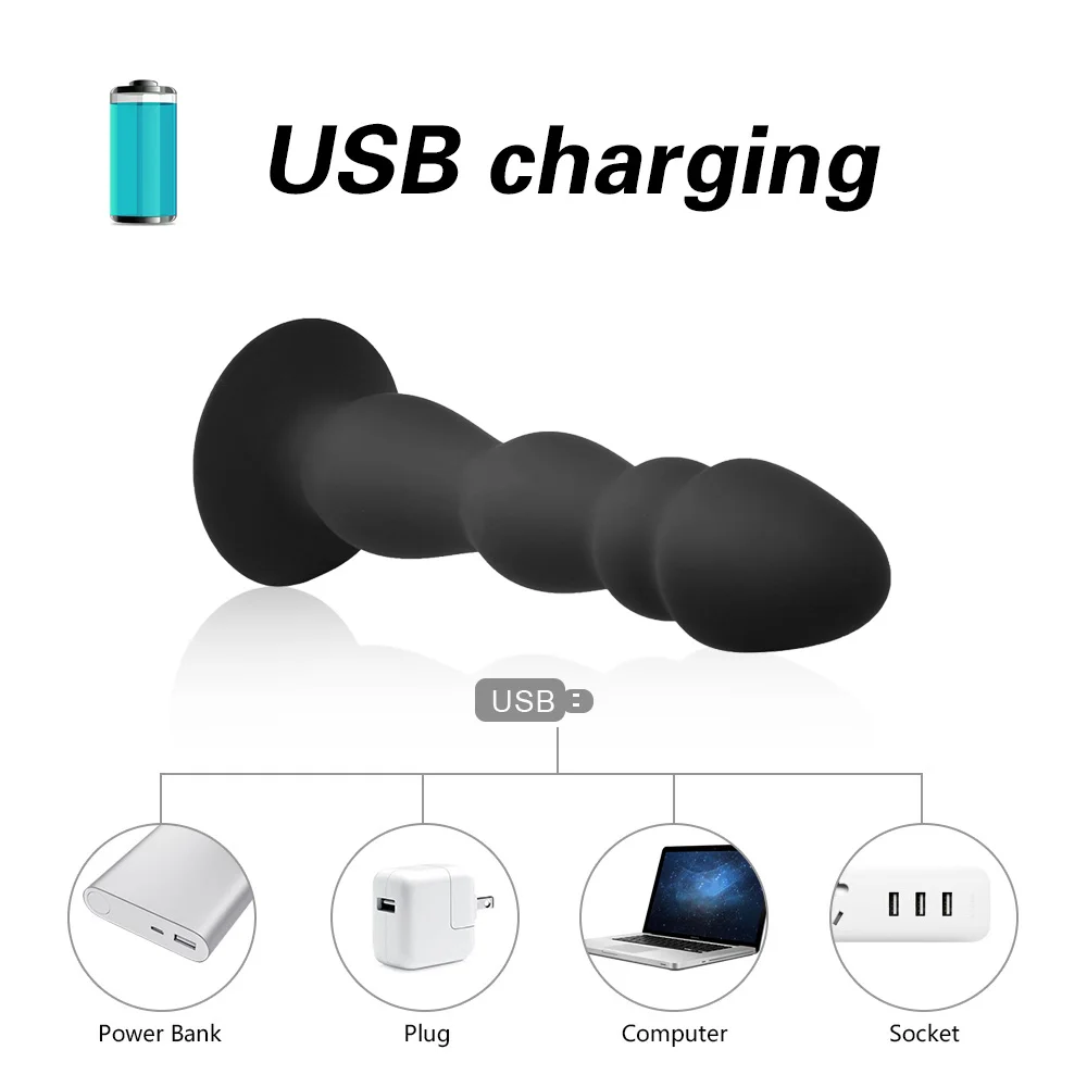 10 Speeds Wireless Remote Anal Dildo Male Prostate Massager Strong Sucker Unisex G-spot Stimulator Anus Penis Vibrator Sex Toys