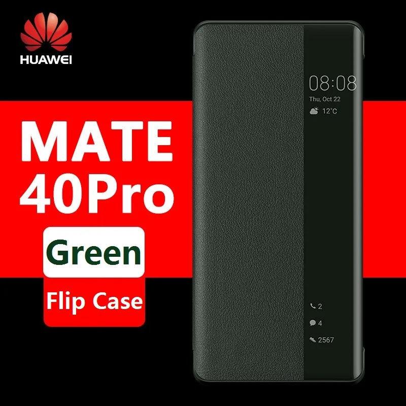 Huawei Mate 40 pro Case Original Flip Mate 30 pro Cover Original Mate30 Mate40 Pro Case Smart View Window Luxury Wake up