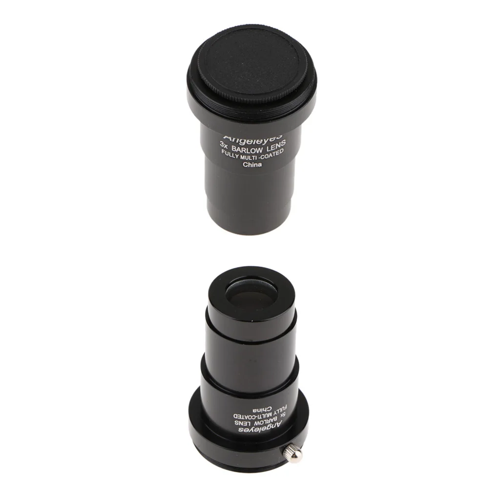 5X + 3X Barlow Lens for Bushnell Leica Zeiss Telescope Eyepiece 1.25inch M42x0.75mm Thread Reflector Refractor