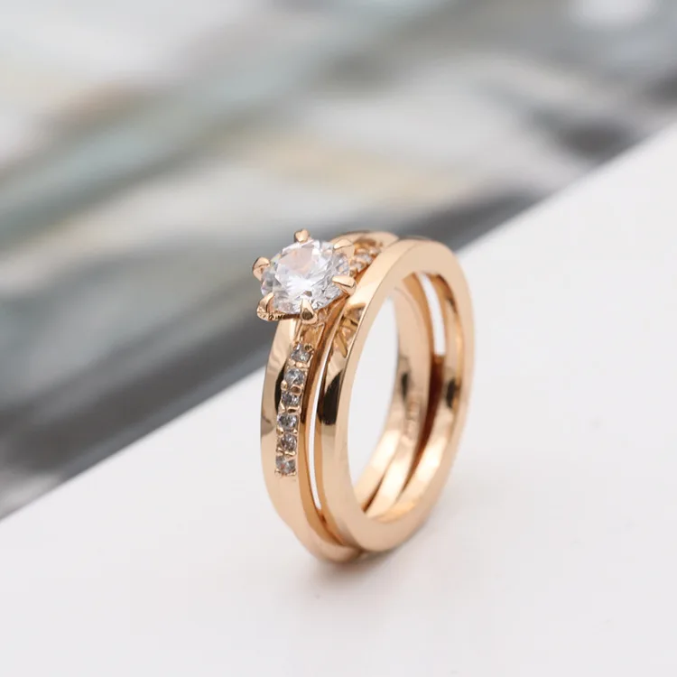 

SUN & CLOUD Korean-style Stylish One-Multi-Wear Faux Diamond Ring Can Smoke Ring Women's Hair