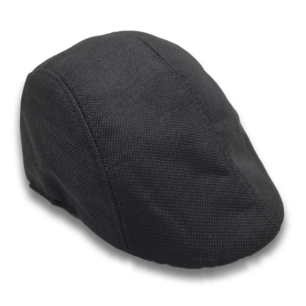 Шляпа Golf Newsboy Классическая Шерстяная кепка новая елочка Duckbill Ivy SER88 - Цвет: Черный