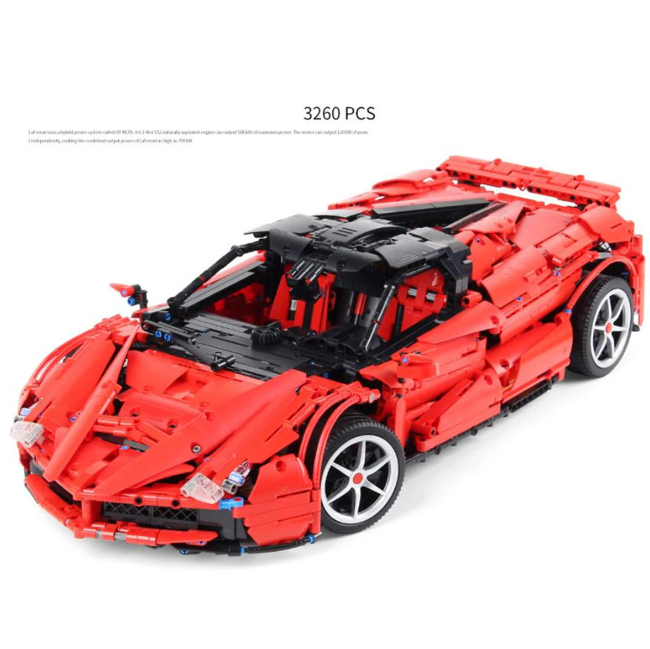 

Simulation Technics 1:8 scale Italy Ferra LaFe building block super sport car moc assemble brick model toys collection for gifts