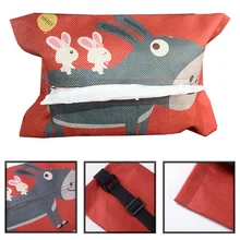 1 шт. милый мультяшный держатель салфетки задняя подвесная коробка из ткани Чехлы коробка контейнер для полотенец бумажные салфетки сумка держатель Коробка Чехол