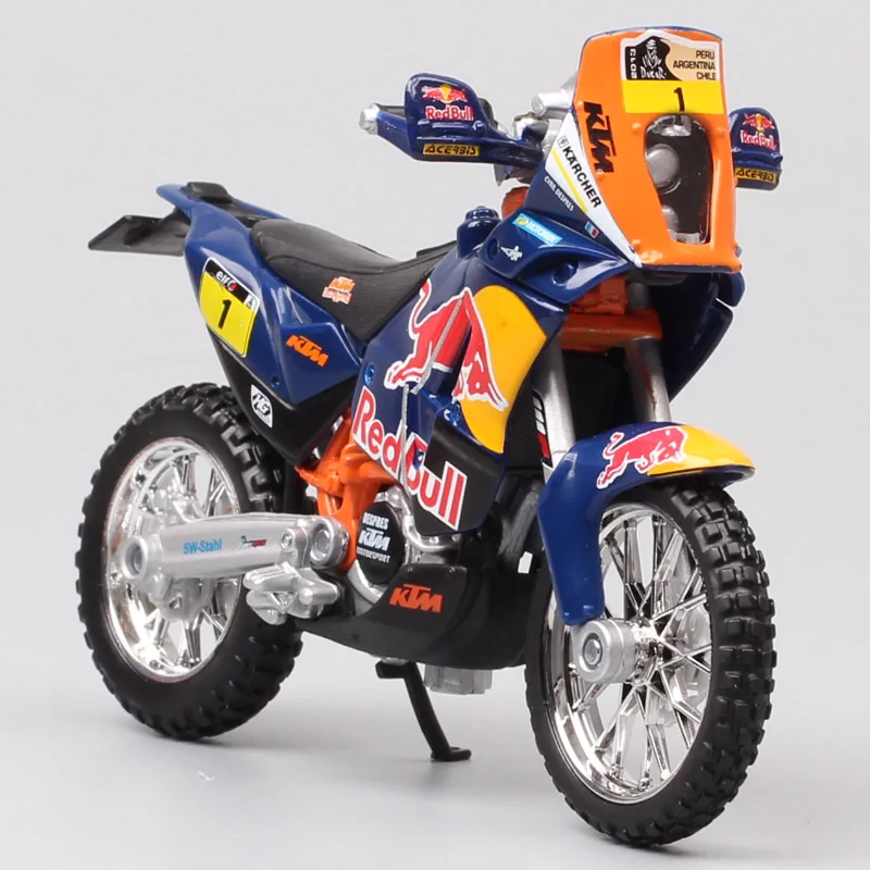 1/18 весы Bburago KTM 450 Rally 2013 rider № 1 макро напитка red bull от производителя гоночных Мотокросс Мотоцикл игрушечные машинки модели