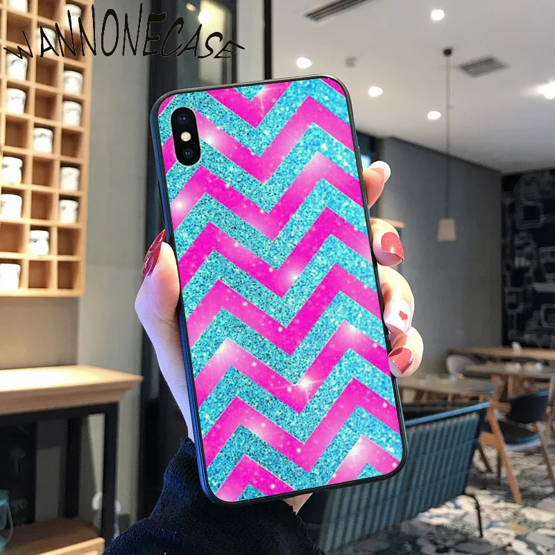 Hijau Perak Band Glitter Mewah Desain Unik PhoneCase untuk iPhone 8 7 6 6S Plus X XS MAX 5 5S SE XR 11 11pro Promax Ponsel