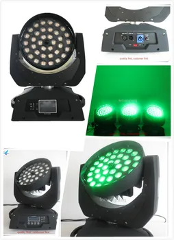 

E-4pcs zoom 36x18w 6 in1 led moving head wash zoom LED rainbow macros dmx light