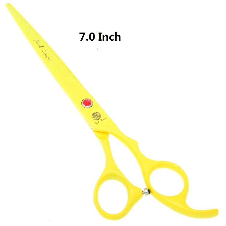 LZS0648 Yellow 7," профессиональные ножницы для стрижки собак из японской стали 440c ножницы для ухода за домашними животными прямые филировочные ножницы для волос животных LZS0648 - Цвет: LZS0648 Yellow
