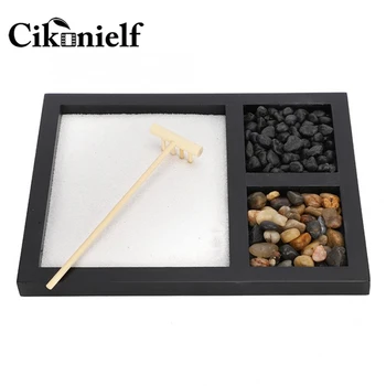 

Buddha Statue Zen Garden Sand Meditation Peaceful Relax Decoration Set Spiritual Zen Garden Sand Tray Kit Buddha Incense Burner