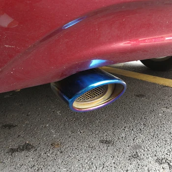 

Silver Stainless Steel Car Muffler End Pipe Blue Exhaust Tips for Chevrolet Cruze 2015 2016 2017 2018 2019 Styling Moulding