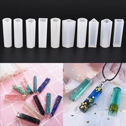 1-10pcs DIY Crystal Epoxy Resin Silicone Molds Necklace Pendant Geometric Jewelry Silicone Mould For Jewelry Finding Making Tool