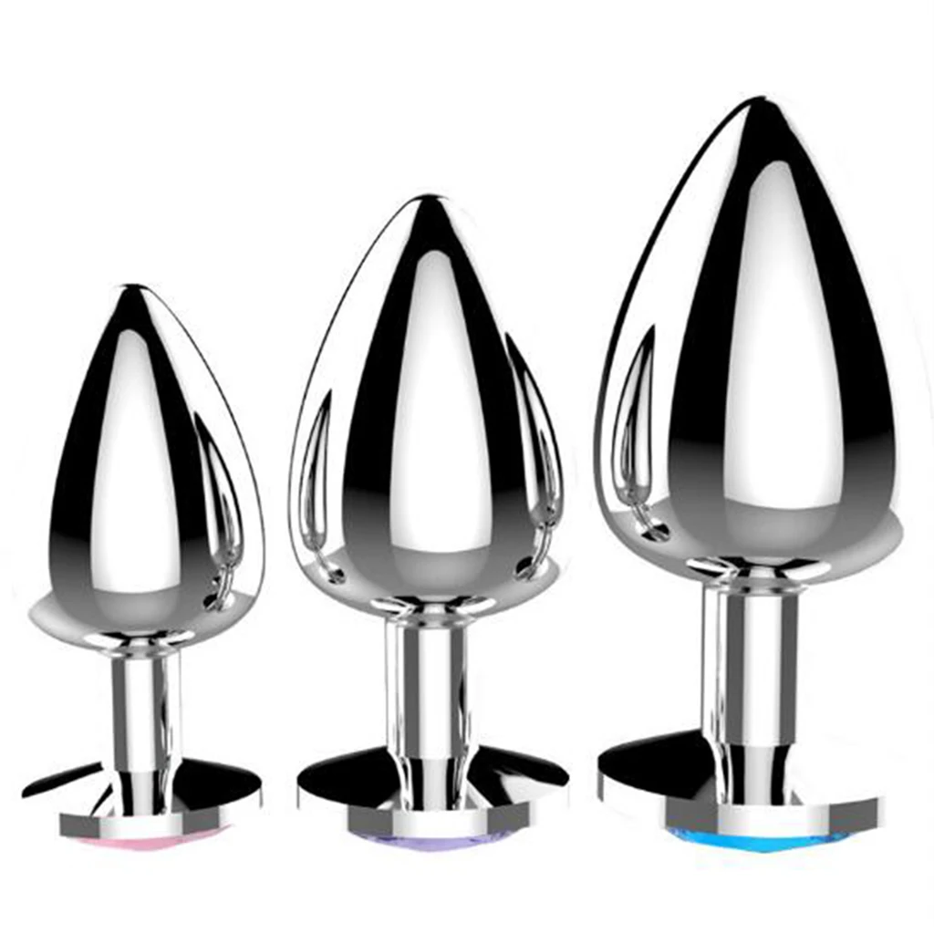 Women Female Metal Jeweled Anal Butt Plug Adult Game Toys Bulb Stopper Adults Sex Toys