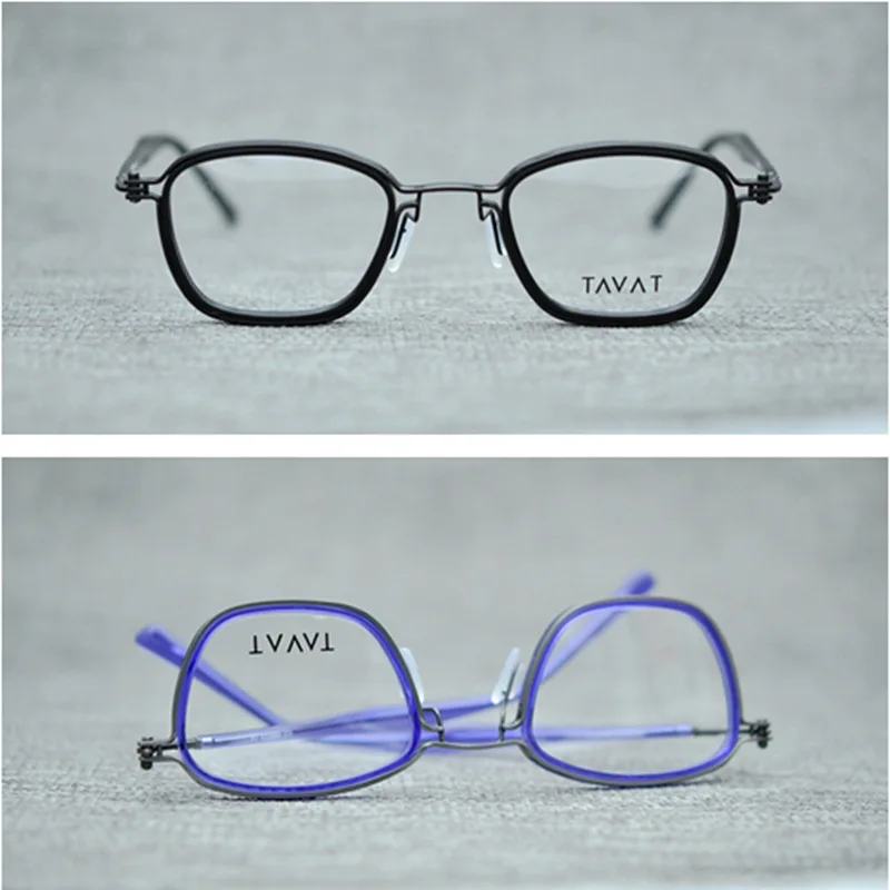 

Small Box tavat New Style Glasses Frame Titanium with Panel Multi-Craft High Nose Pads And Women Fashion Myopia Glasses Frame