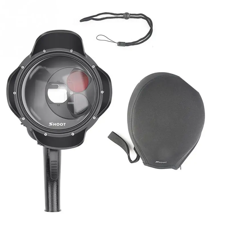 

Durable Outdoor Adjustable Deep Sea Diving Dome Cover With Trigger Waterproof Lens Protection Clear For Gopro Hero7 6 5