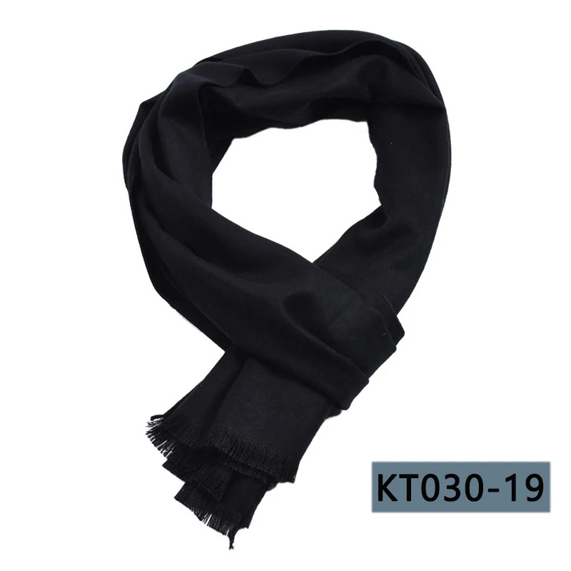 Новейшие модные мужские зимние осенние шарфы, повседневный мужской теплый шарф, роскошный галстук, мужской высококачественный длинный шейный платок 180*30 см - Цвет: KT030-19