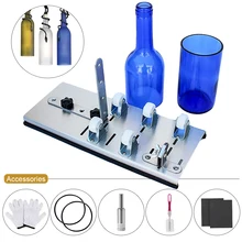 6 шт., резак для стеклянной бутылки, регулируемый, 5 колесиков, профессиональный дизайн, набор для резки стеклянной бутылки, набор для украшения дома, стеклянный резак