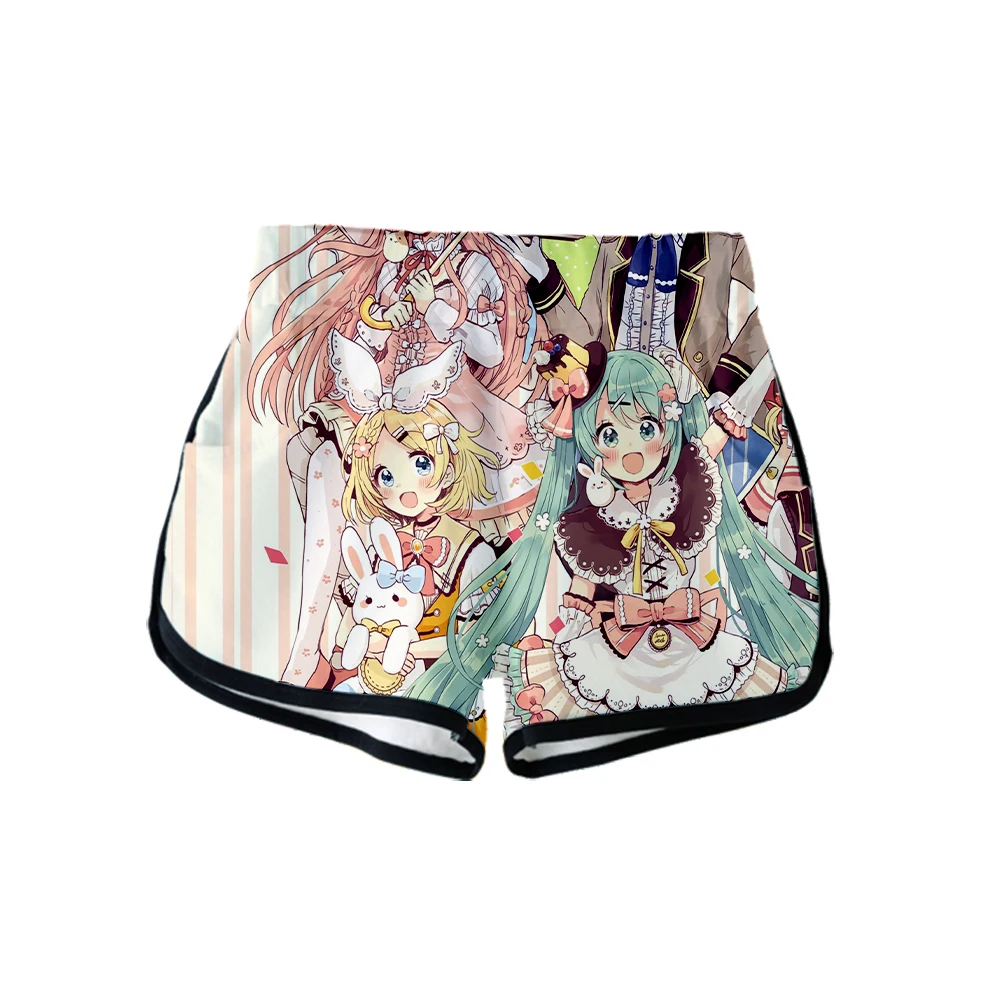 Хацунэ Мику печати спортивные шорты сексуальные женские модные популярные повседневные шорты Харадзюку обтягивающие горячая распродажа