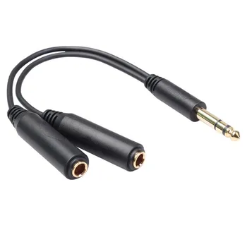 

1/4 Splitter And 1/4 "TRS Stereo Male To Dual 1/4" TRS Stereo Female Y Quarter Inch-8 Inch / 20 Cm Splitter Cable