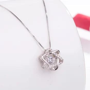 

Wholesale High Quality Real S925 Zircon Fashion Jewelry Necklace Hexagram Pendant Chain Female Fashion Accessories Jewel Women