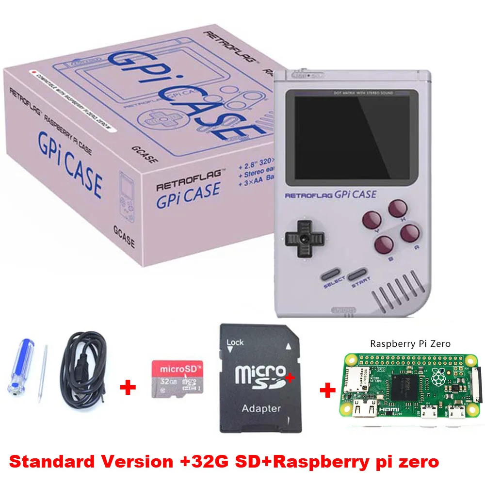 Ретро Флаг Retroflag GPI чехол/rasperberry Pi чехол/GameBoy Pi чехол совместим с Raspberry Pi ZERO и ZERO W - Цвет: Bundle 3