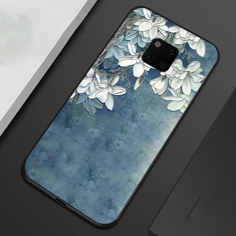 3D рельефный чехол для Huawei Mate 30 20 Pro P40 P20 Lite Nova 6 7i 5T Honor 9X Y9S V30 силиконовый с полным