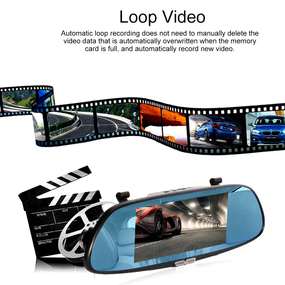 HGDO 7 0 дюймов ips сенсорный Автомобильный видеорегистратор Full HD 1080P видеокамера с