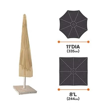 Классический чехол для зонта на Молнии Пылезащитный непромокаемый открытый садовый инвентарь коричневый