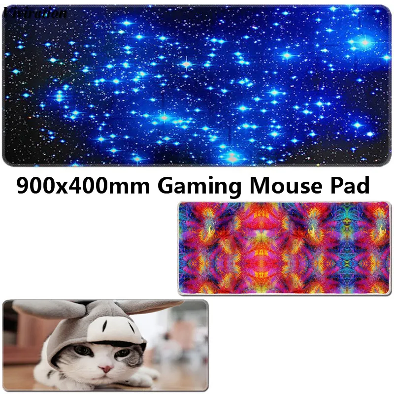 Top Selling Locked Edge Gaming Mousepad Hot Desk Mat Speed Kyeboard Laser Mouse Mice Mat 90x40cm Large Mousepad For Overwatch CF