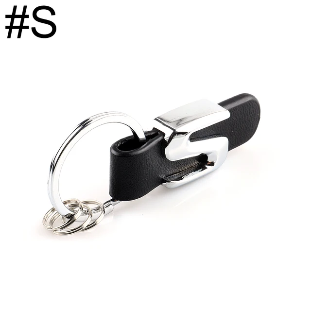 DSYCAR 3D Car Key Chain Metal Letter Leather Strap keychain For Mercedes Benz A B C D E G S Class Car Keychain leather Key Rings S