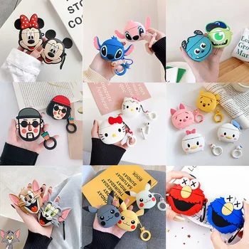 

3D Cartoon Anime Silicone Headset Case For Apple Airpods 1 2 Headphone Protective Cover Air Pods Bluetooth Wireless Earphone Box