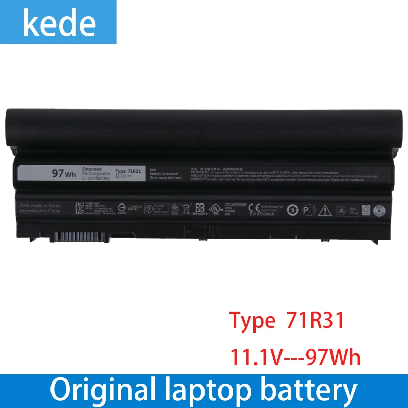 Kede ноутбук батарея 71R31 для Latitude E6440, N3X1D E6540 HTX4D 5DN1K GCJ48 312-1443 CRT6P WT5WP 11,1 V 97Wh 9 ячеек