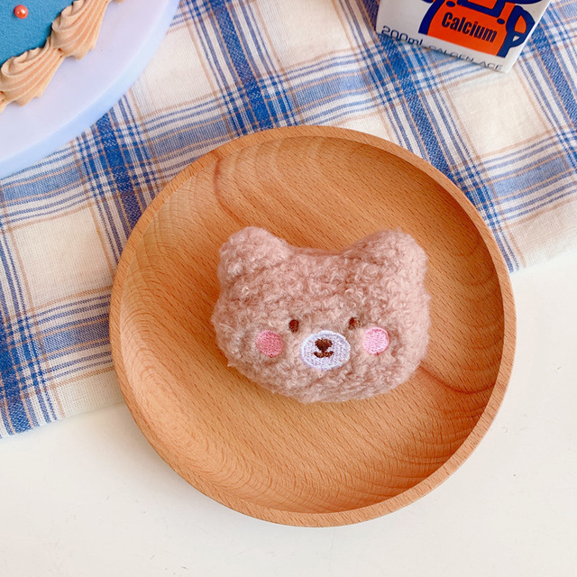 Cartoon Plush Bear Brooch For Girl Clothes Badge Pins Backpacks Pendant Decoration Accessories
