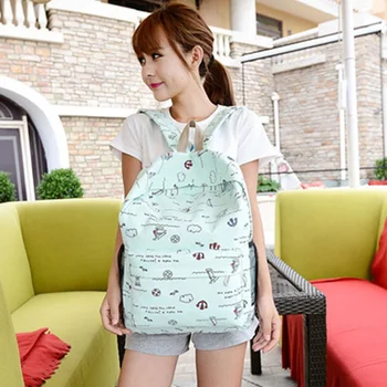 

Summer Nylon College Wind Canvas Handbags Cartoon Anime Backpack
