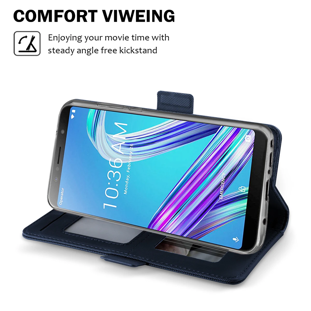 Phone Case For Asus ZenFone Max Pro M1 ZB601KL ZB602KL PU Leather Wallet Case Flip Stand Cover with Mirror and Card Slots Coque