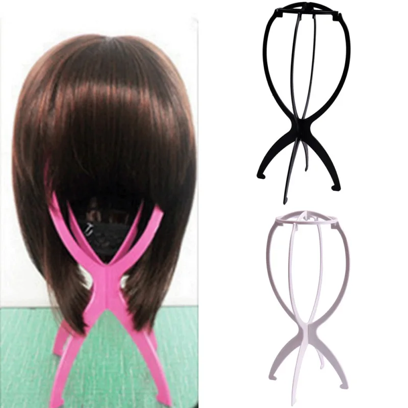 buy Wig Display Stand Storage Holder Mannequin Dummy Head Hat Cap Hair Holder Folding Stable Tool Home Stores Wig Storage Holders