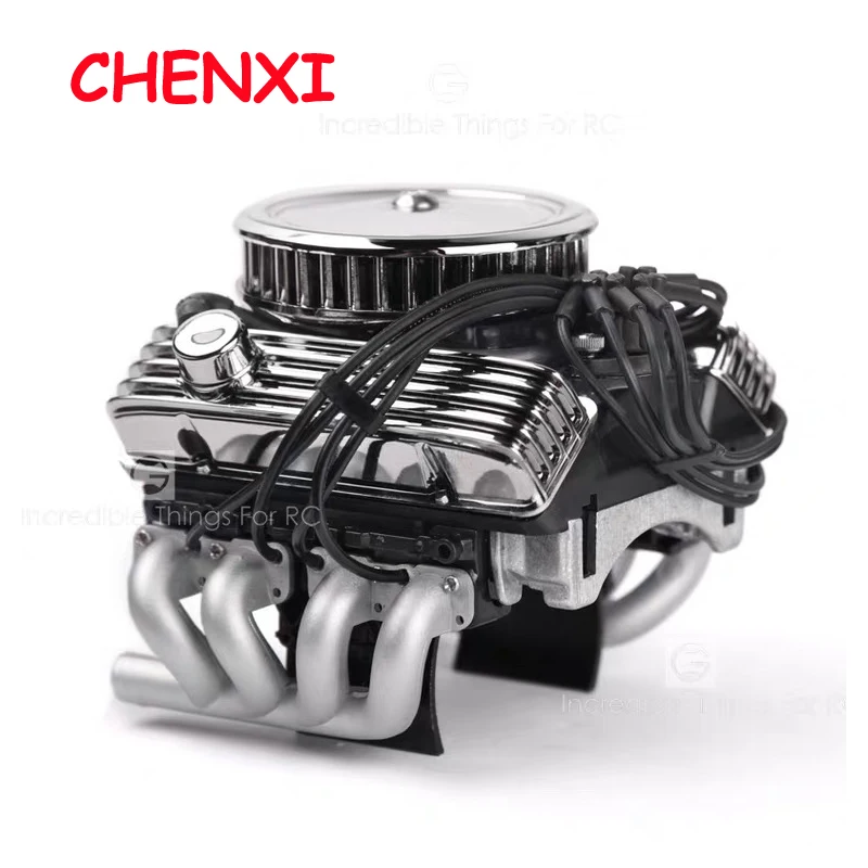 

RC Car F82 V8 Simulate Engine Motor Cooling Fans Radiator for 1/10 RC Crawler Traxxas TRX4 AXIAL SCX10 90046 Redcat GEN8