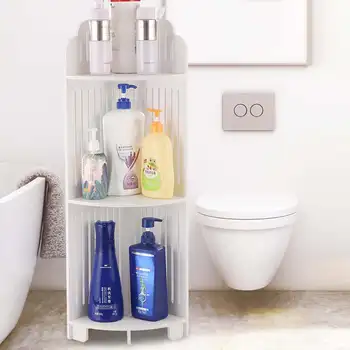 

Multifunction Bathroom Shelf Rack Floor-standing Triangle Floor-mounted Toilets Tripod 3 Tiers Washstand Bathroom Storage