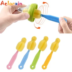 4Pcs/Lot Bottle Brushes Sponge Cleaning Brush Tools Brush Random Color Baby Bottle Brushes Cleaner Baby Bottles Cleaning