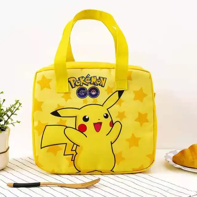 Pokemon Pikachu Lunch Bag Tote 21 Character Die-cut Skater Japanese Import  USA