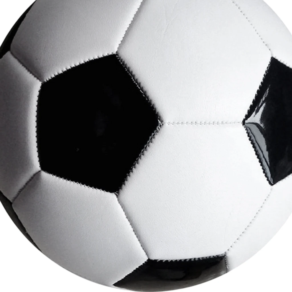 Performance Soccer Ball - Black White Ball Size 4 Training Football for Adult Children Play
