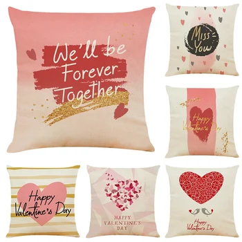 

6 Pack Romantic Valentine's Day Pillowcase Car Pillow Sofa Cushion Valentine's Day Gift