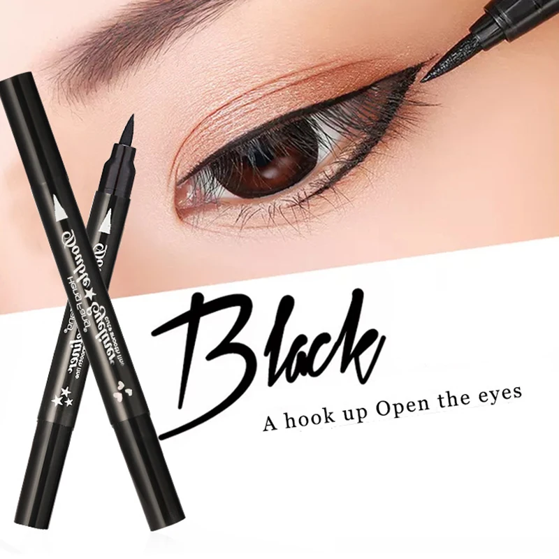 

Sweatproof Waterproof Eyeliner Pencil Eye Makeup Double Head Eyeliner Black Quick Drying Eyeliner 1 Pcs Eyeliner