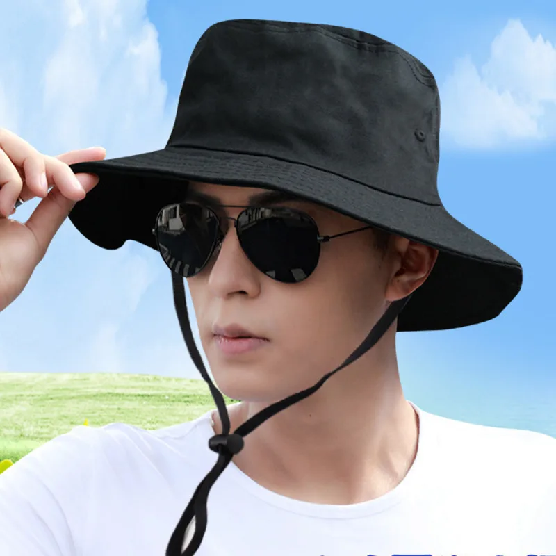 Big Head Man Large Size Boonie Hat Women Camping Fisherman Hat Beach Panama Cap Plus Size Bucket Hats 57-60cm 60-62cm 62-64cm bucket hats