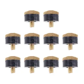 

10pcs 13MM Billiards Cue Tips Pool Screw On Snooker Replacement Parts for Cue Ball Control Billiard Accessories