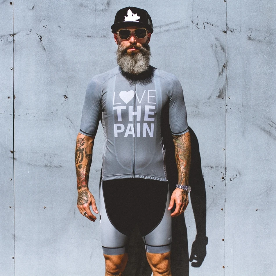 Love The Pain White Cycling Jersey Suit Usa Ciclismo Team