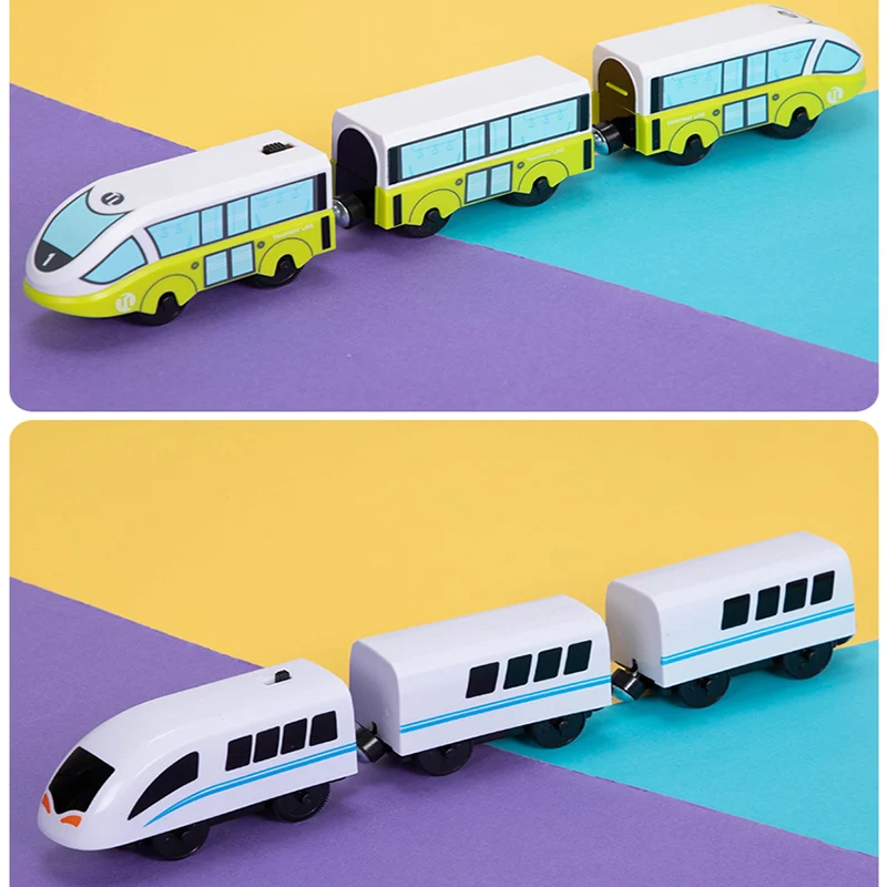 RC Electric Small Train Toys Set Remote Control Connected with Wooden Railway Track Train Diecast Toy Interesting Toys for Child RC Electric Small Train Toys Set Remote Control Connected with Wooden Railway Track Train Diecast Toy Interesting Toys for Child