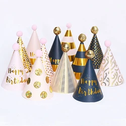 3pes/ensemble de décorations de fête d'anniversaire en papier, chapeaux pour enfants, casquette couronne, fournitures de cadeaux de décoration pour enfants 